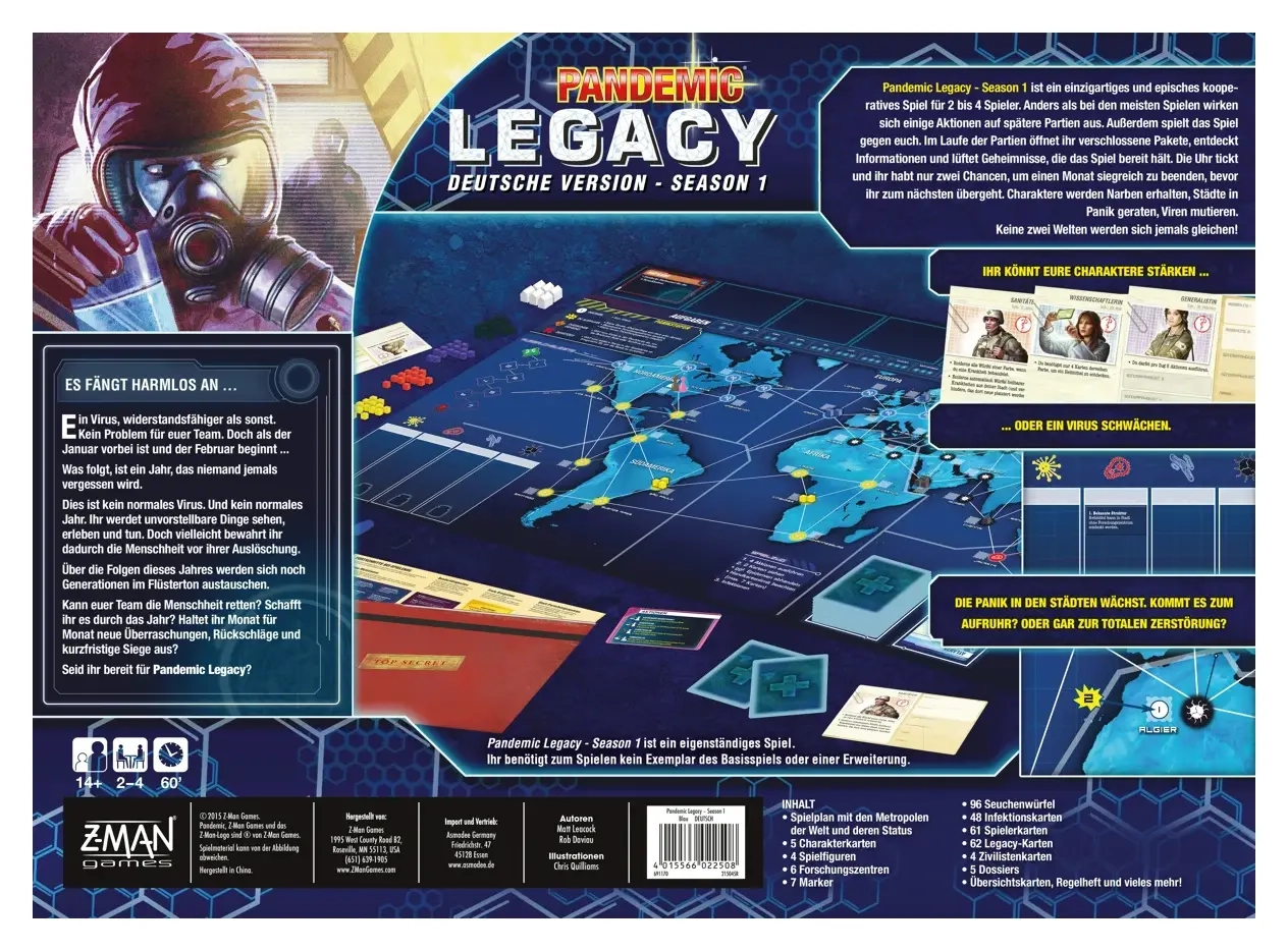 Pandemic Legacy - Season 1 (blau)