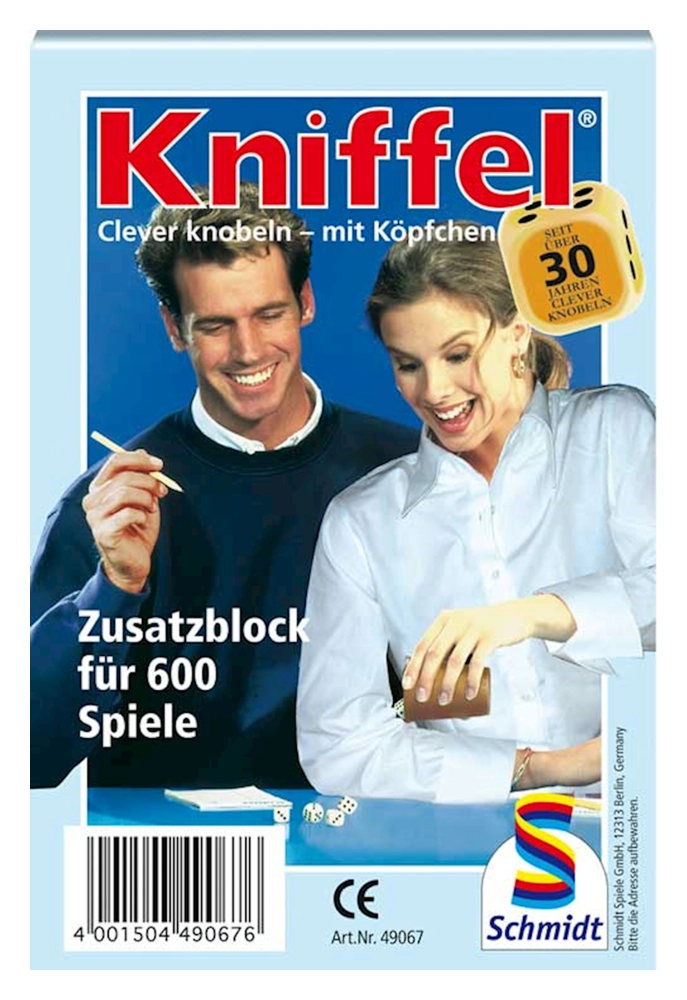 Kniffelblock (1 Stk für 600 Spiele)