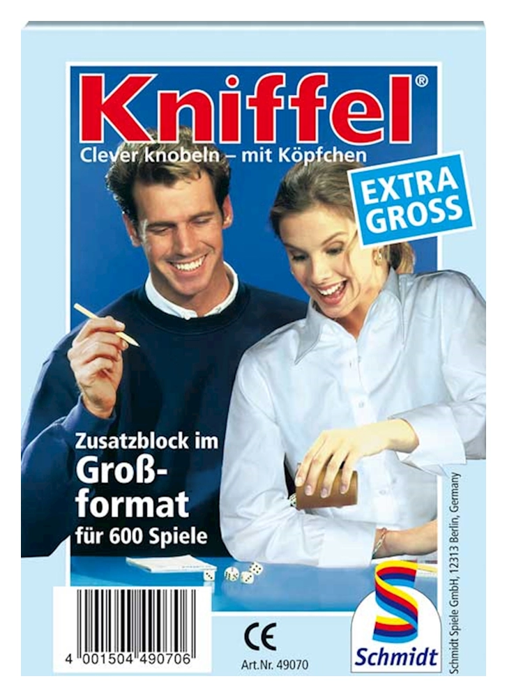 Grosser Kniffelblock 100 Blatt