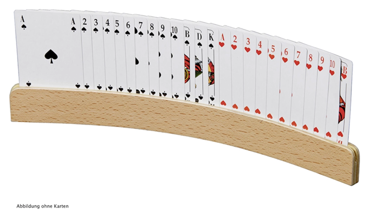 Spielkartenhalter aus Holz - 33 cm