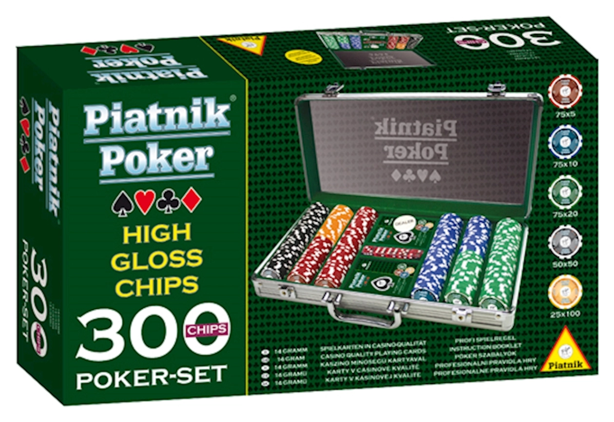 Piatnik Poker 300 Chip Set - 14g High Gloss