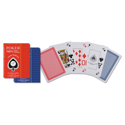 Playing Cards: 100% Plastic Poker Texas Hold´em - Corner Index