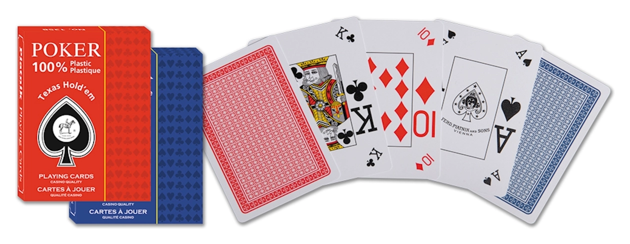 Playing Cards: 100% Plastic Poker Texas Hold´em - Corner Index