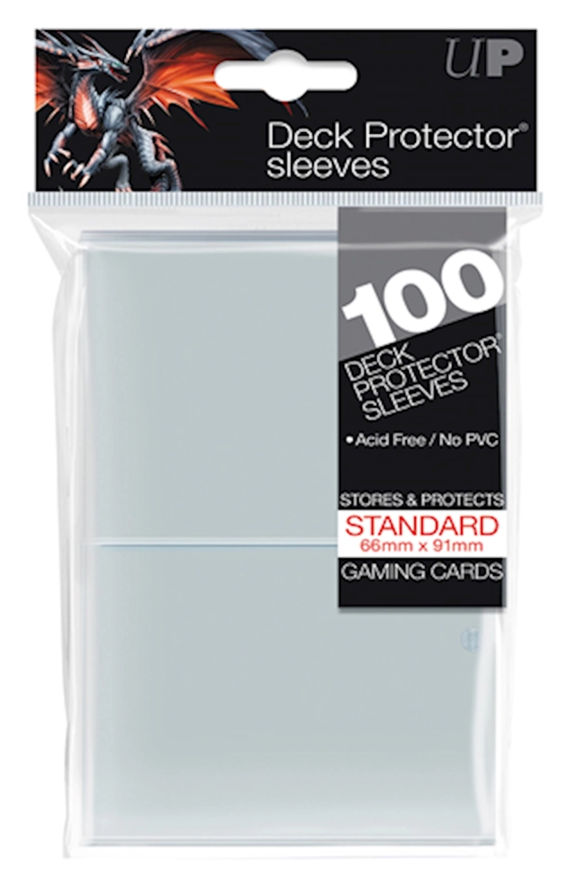 UP - Standard Sleeves - Clear - 66x91mm - (100 Sleeves)