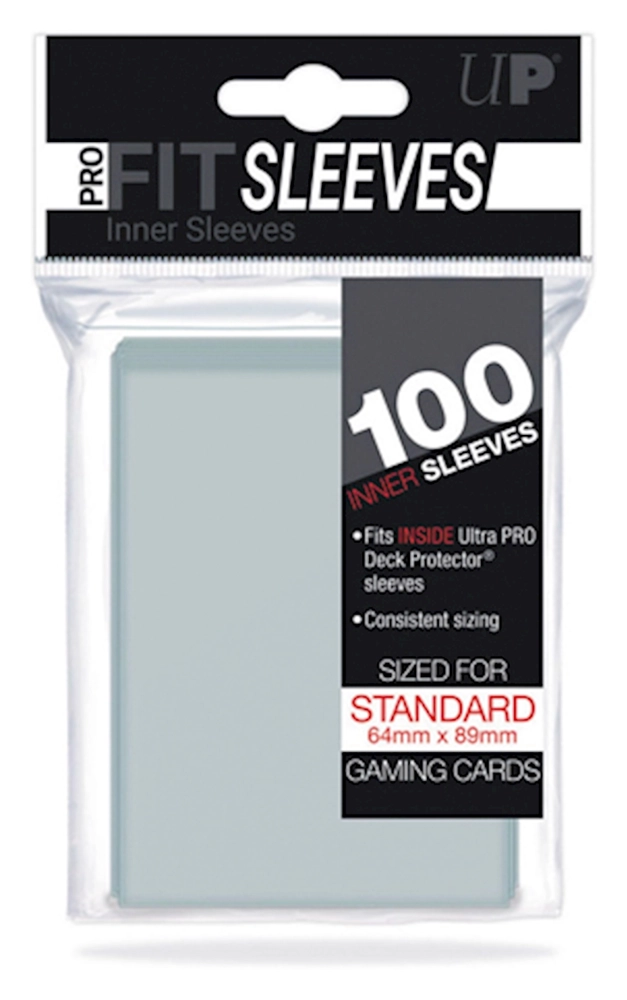 UP - Pro-Fit Card Clear - Standard Sleeves 64 x 89mm - (100 Sleeves)