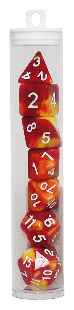 Würfelset RPG Two Tone gelb/rot