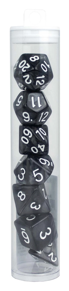 Würfelset RPG Marble schwarz