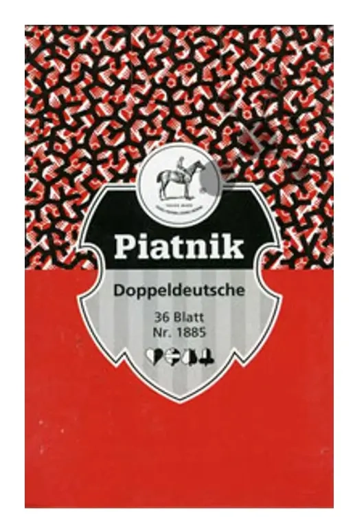 Doppeldeutsche Spielkarten 36 Blatt Blitz rot