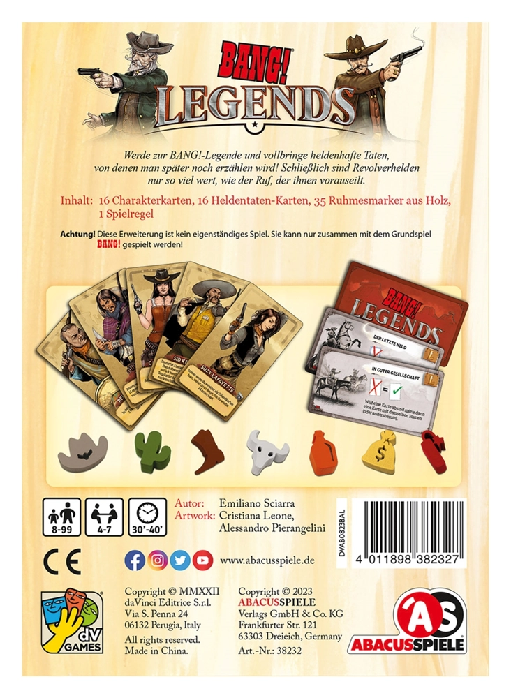 Bang!: Legends - 6. Erweiterung