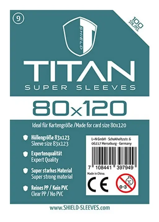 Shield Titan - 100 Sleeves (80 x 120mm)