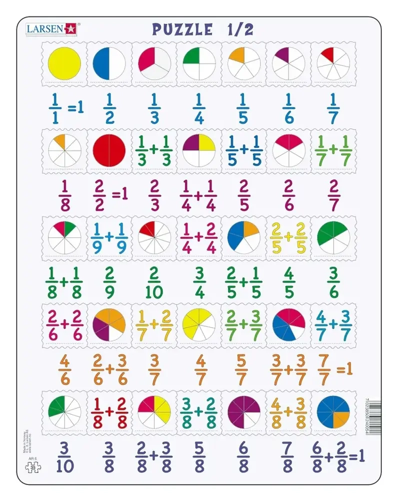 Rahmenpuzzle - Mathematik: Bruchrechnen