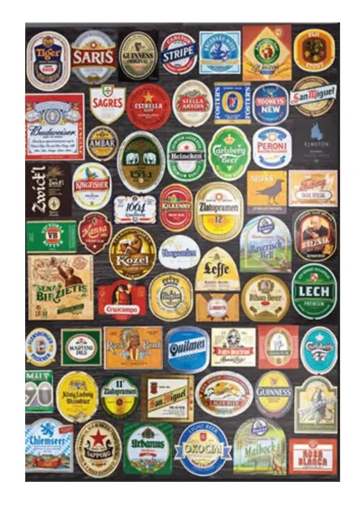 Beer labels collage